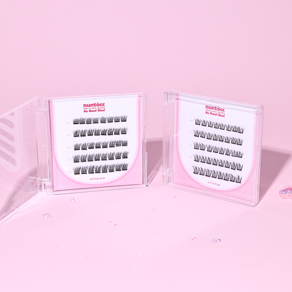 UNUCO nuntocc pre-glued eyelashes No need glue cluster lashes